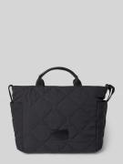 Seidenfelt Handtasche mit Steppnähten Modell 'HETTA' in Black, Größe 1