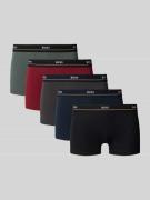 BOSS Regular Fit Boxershorts aus Baumwoll-Mix im 5er-Pack in Rot, Größ...