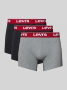 Levi's® Trunks mit Label-Bund im 3er-Pack in Dunkelgrau, Größe M