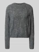 JOOP! Strickpullover mit Alpaka-Anteil und Rundhalsausschnitt in Hellg...