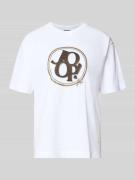 JOOP! T-Shirt mit Label-Print Modell 'Tashi' in Weiss, Größe 34