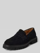 Steve Madden Lederloafer mit Schaftbrücke Modell 'NOORDIN' in Black, G...