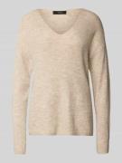 Vero Moda Regular Fit Strickpullover mit V-Ausschnitt Modell 'CREWLEFI...