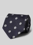 BOSS Seidenkrawatte mit Allover-Muster in Marine, Größe 1