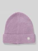 Manuel Ritz Wollmütze mit Kaschmir-Anteil in Lila, Größe 1