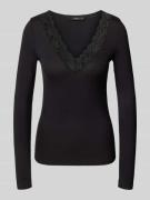 Vero Moda Regular Fit Langarmshirt aus Viskose-Mix Modell 'ROSA' in Bl...