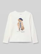 Polo Ralph Lauren Kids Regular Fit Longsleeve mit Logo-Print in Weiss,...