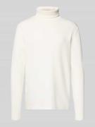 HECHTER PARIS Sweatshirt mit Rollkragen und Logo-Print in Offwhite, Gr...