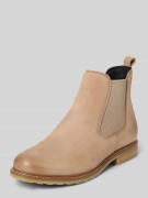 Tamaris Chelsea Boots aus echtem Leder in Taupe, Größe 36
