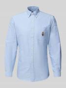 Polo Ralph Lauren Slim Fit Freizeithemd mit Button-Down-Kragen in Bleu...