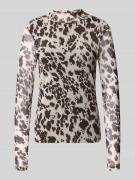 Only Langarmshirt mit Stehkragen Modell 'ERICA' in Ecru, Größe M