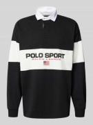 Polo Ralph Lauren Sweatshirt mit Polokragen und Label-Print in Black, ...
