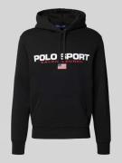 Polo Ralph Lauren Hoodie mit Label-Print und Kapuze in Black, Größe L