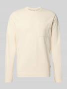 Forét Longsleeve mit Brusttasche Modell 'PLANET' in Offwhite, Größe L