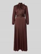 Rinascimento Abendkleid mit Ziergürtel in Dunkelbraun, Größe M