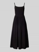 GAP Midikleid aus Viskose-Mix mit Spaghettiträgern in Black, Größe L
