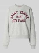 JJXX Oversized Sweatshirt mit Label-Print Modell 'MERLE' in Hellgrau M...