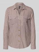 Vero Moda Regular Fit Hemdbluse aus reiner Viskose Modell 'BUMPY' in B...