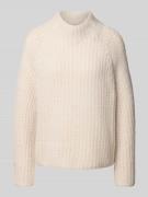 Hemisphere Strickpullover mit Stehkragen in Offwhite, Größe 34