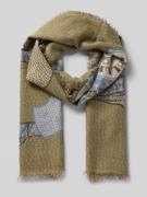 Hemisphere Schal mit Fransen aus Kaschmir-Mix mit Seiden-Anteil in Sch...