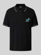 PAUL SMITH Poloshirt mit Label-Stitching in Black, Größe L
