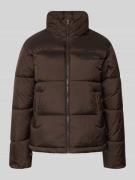 Review Steppjacke mit Label-Stitching in Taupe, Größe L