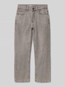 Garcia Straight Fit Jeans mit Logo-Patch Modell 'Ilyano' in Mittelgrau...