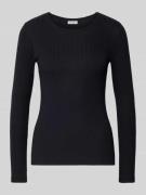 Marc O'Polo Slim Fit Langarmshirt aus Baumwoll-Modal-Mix in Marine, Gr...