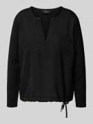 monari Blusenshirt mit V-Ausschnitt in Black, Größe 34