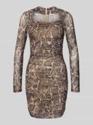 Guess Minikleid mit Karree-Ausschnitt Modell 'BERNARDETTE' in Hellbrau...
