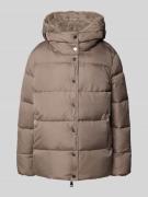 WHITE LABEL Steppjacke mit Kapuze in Taupe, Größe 34