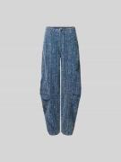 ROTATE Loose Fit Jeans mit Raffungen in Jeansblau, Größe 36