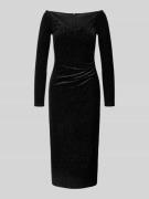 ARMANI EXCHANGE Midikleid mit Raffungen in Black, Größe XL