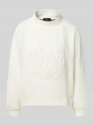 monari Sweatshirt mit Strukturmuster in Offwhite, Größe 34