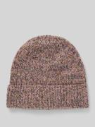 Christian Berg Woman Wollmütze in Strick-Optik in Hellrosa, Größe 1