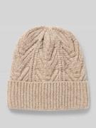 ICHI Strickmütze mit Strukturmuster Modell 'IAMYNTE' in Beige, Größe 1