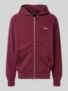 Pegador Sweatjacke mit Logo-Stitching Modell 'Terry' in Bordeaux, Größ...