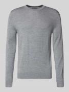 Christian Berg Men Regular Fit Pullover aus Woll-Mix in Hellgrau Melan...