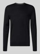 Christian Berg Men Regular Fit Longsleeve aus Merino-Mix in Black, Grö...