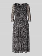 ROBE LÉGÈRE Midikleid mit Allover-Animal-Print in Black, Größe 34
