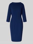 Adrianna Papell Knielanges Cocktailkleid mit 3/4-Arm in Dunkelblau, Gr...