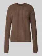 Pieces Regular Fit Strickpullover aus Viskose-Mix Modell 'FIA' in Mitt...