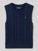 Polo Ralph Lauren Kids Regular Fit Pullunder in Strick-Optik mit Logo-...