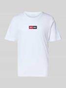 Jack & Jones T-Shirt mit Label-Print und Rundhalsausschnitt in Weiss, ...
