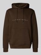Jack & Jones Hoodie mit Label-Print in Mittelbraun, Größe L