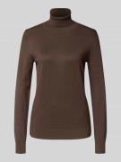 Jake*s Casual Slim Fit Longsleeve aus Viskose-Mix in Strick-Optik in D...