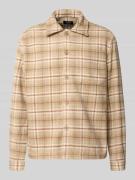 MCNEAL Regular Fit Hemdjacke mit Kentkragen in Sand, Größe L