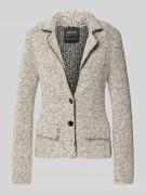 Marc Cain Regular Fit Blazer mit Woll- und Alpaka-Anteil in Hellgrau, ...