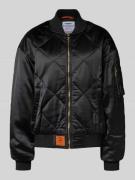 Original Bombers Bomberjacke mit Label-Patch in Black, Größe L