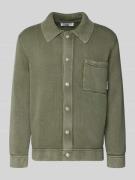 Marc O'Polo Denim Relaxed Fit Strickjacke aus reiner Baumwolle in Oliv...